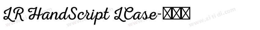 LR HandScript LCase字体转换 LR HandScript LCase字体转换